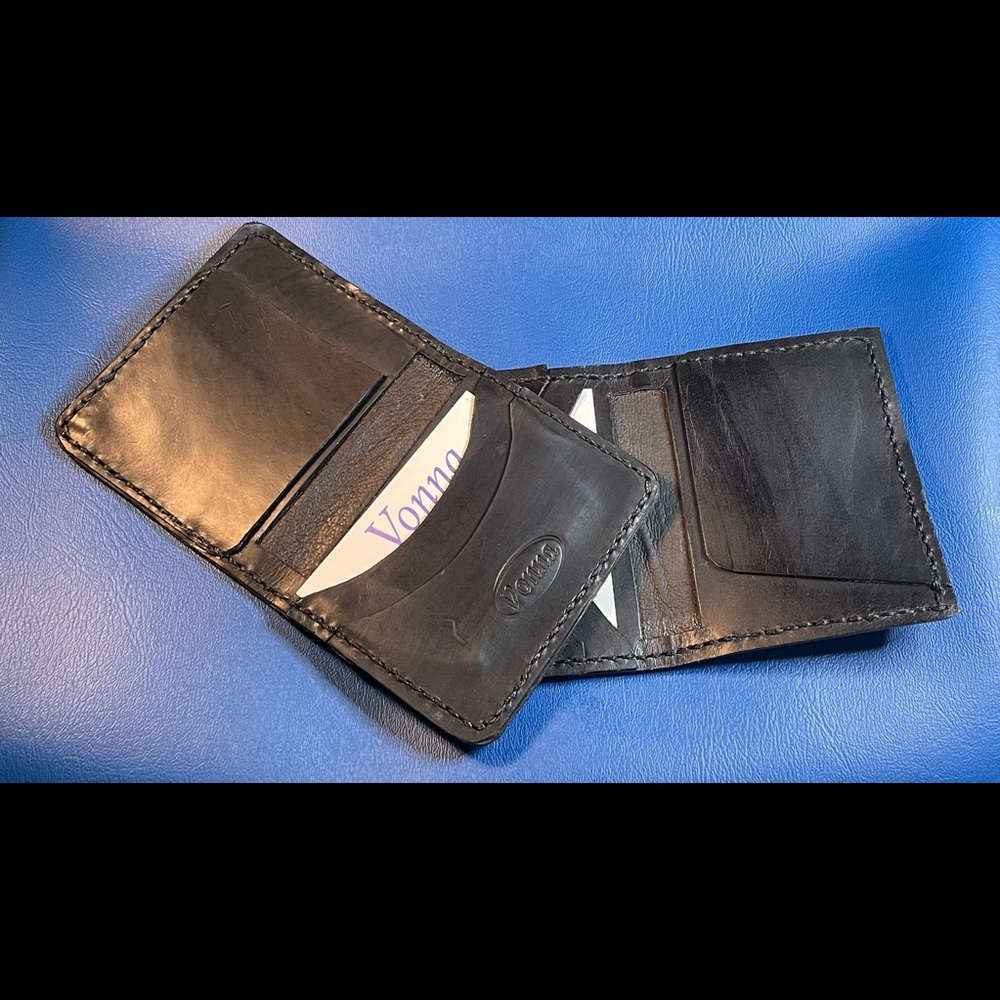 Leather handmade card holder